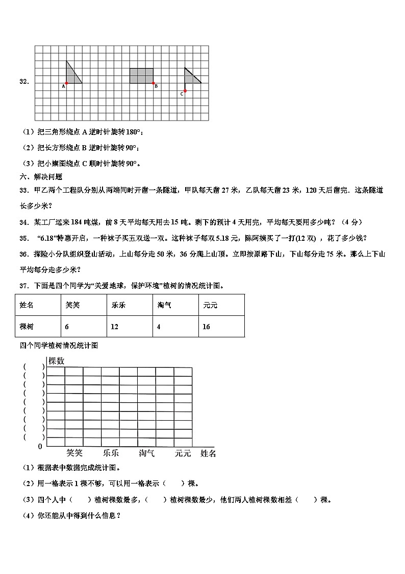 山东省青岛市西海岸新区2022-2023学年数学四下期末学业水平测试模拟试题含解析第3页