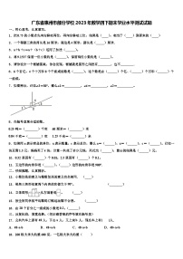 广东省惠州市部分学校2023年数学四下期末学业水平测试试题含解析