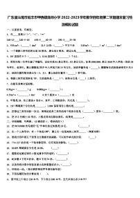 广东省汕尾市陆丰市甲西镇渔池小学2022-2023学年数学四年级第二学期期末复习检测模拟试题含解析