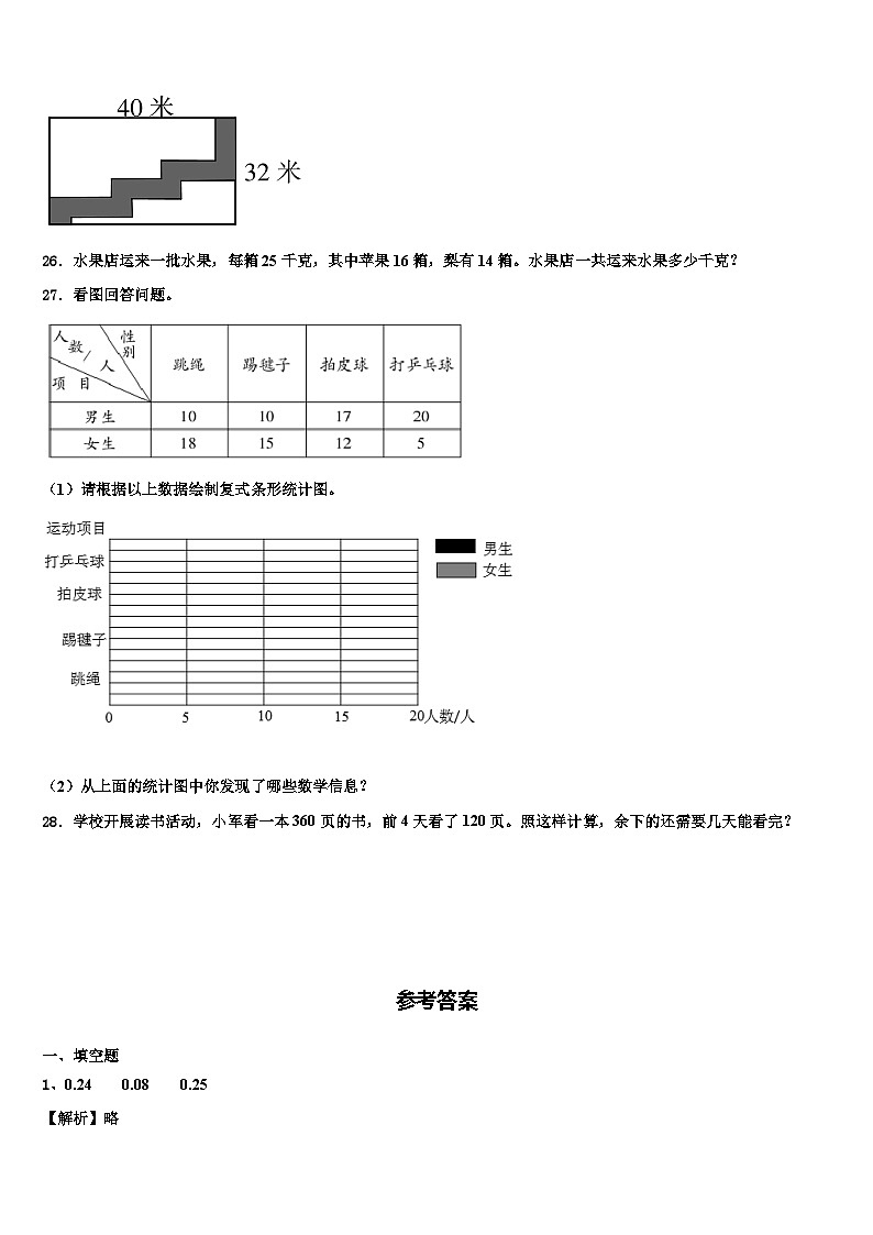 广东省深圳市坪山区2022-2023学年四年级数学第二学期期末监测试题含解析第3页