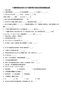 广西柳州市融水县2023年数学四下期末质量检测模拟试题含解析