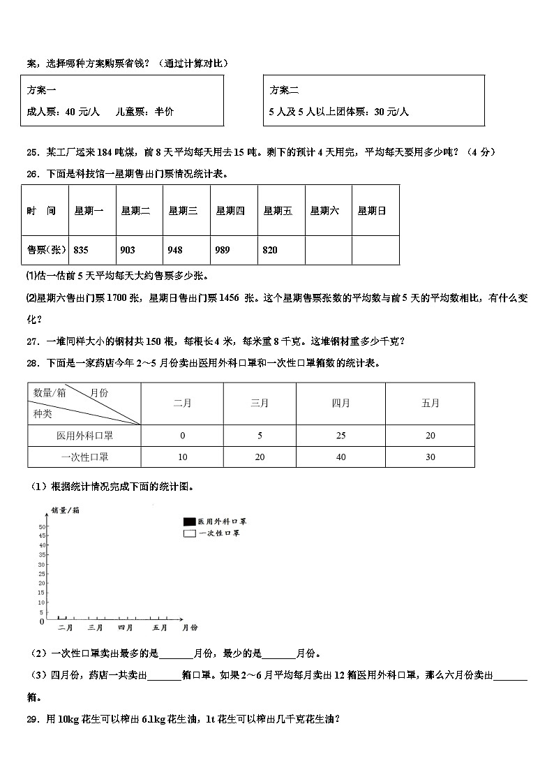 德化县2023年数学四下期末综合测试模拟试题含解析第3页
