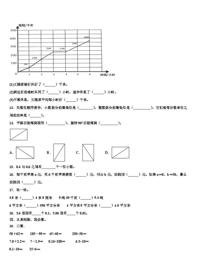张家口市蔚县2022-2023学年数学四下期末复习检测试题含解析第2页