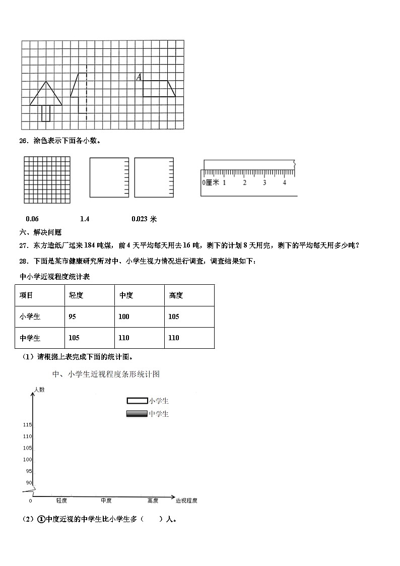 揭阳市2022-2023学年数学四年级第二学期期末学业质量监测试题含解析03