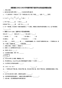 戚墅堰区2022-2023学年数学四下期末学业质量监测模拟试题含解析