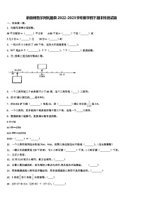 新疆维吾尔阿瓦提县2022-2023学年数学四下期末检测试题含解析