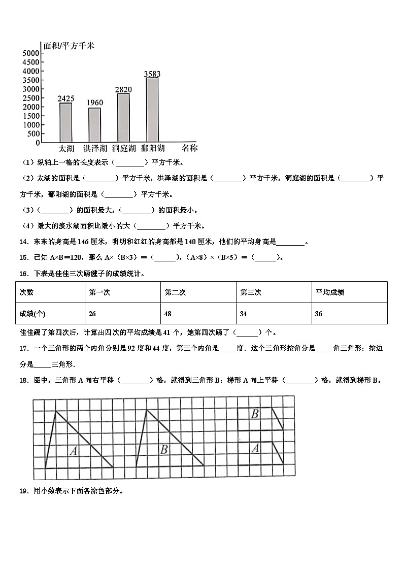 柏乡县2022-2023学年数学四年级第二学期期末调研试题含解析02