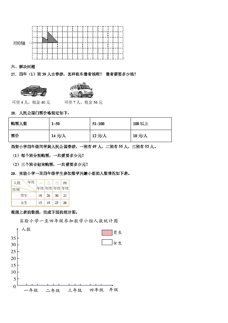 株洲县2023年数学四下期末检测模拟试题含解析第3页