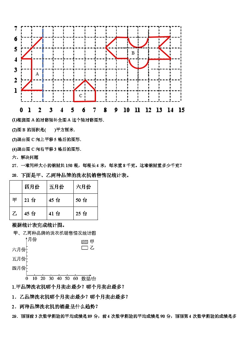 汉阴县2022-2023学年数学四下期末检测模拟试题含解析第3页