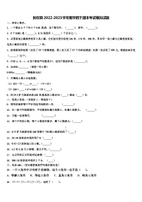 民权县2022-2023学年数学四下期末考试模拟试题含解析