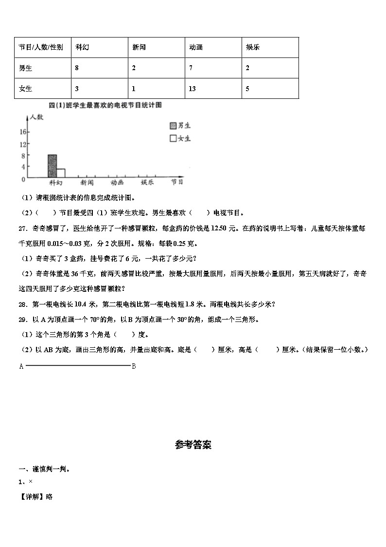 正安县2023年数学四下期末经典模拟试题含解析第3页