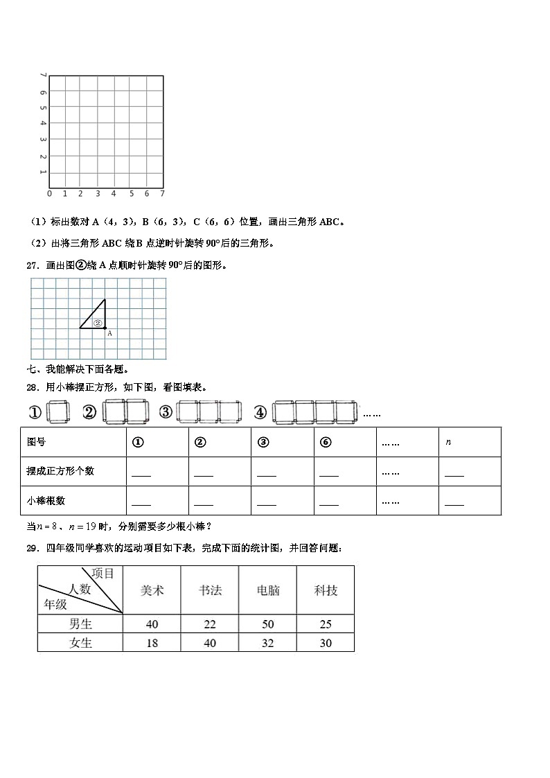 江苏省苏州市枫华学校2022-2023学年数学四年级第二学期期末监测模拟试题含解析03