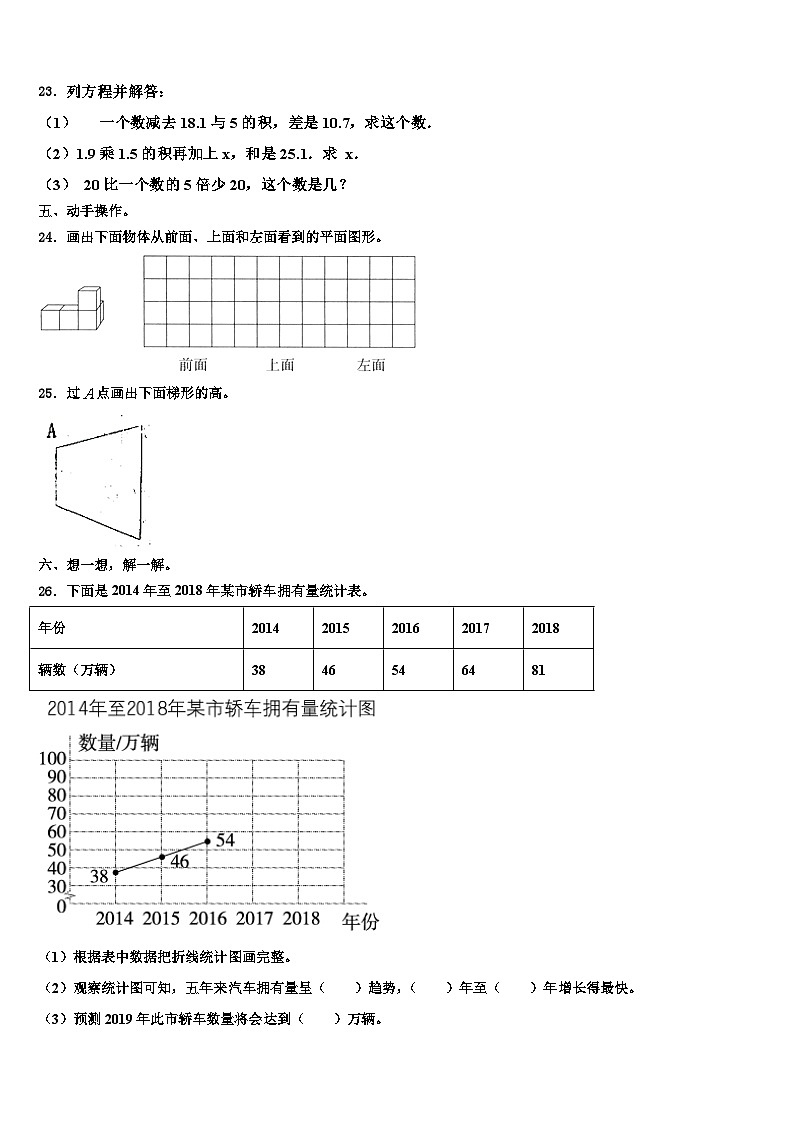 沧州市东光县2022-2023学年数学四下期末质量跟踪监视试题含解析第3页