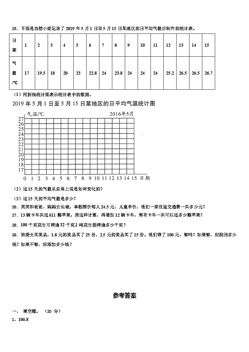新疆乌鲁木齐市天山区2023年数学四年级第二学期期末学业水平测试试题含解析第3页