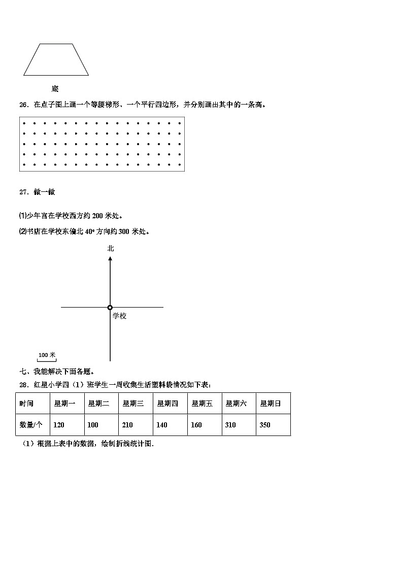 晋中市平遥县2022-2023学年四年级数学第二学期期末学业水平测试模拟试题含解析03