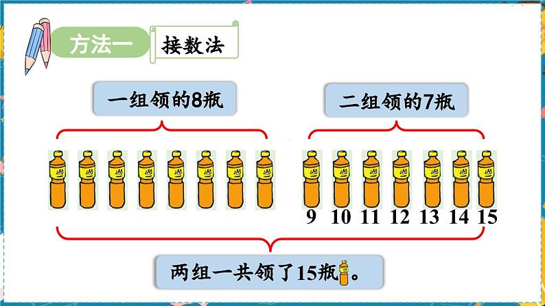 数学青岛一（上） 七  小小运动会 信息窗2   8加几及相应的几加8的进位加法 PPT课件06