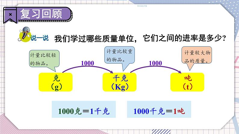 第2课时 质量单位的应用和整理第4页