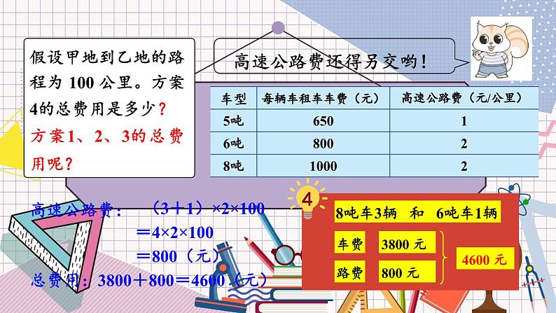 数学冀教三上 第7单元 运输方案 PPT课件+教案+习题07