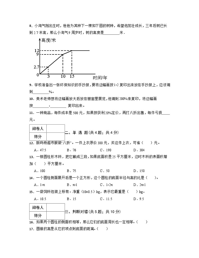 【小升初】2022-2023学年山东省临沂市数学六年级下册期末检测卷（卷二）含解析第2页