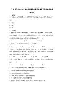 【小升初】2022-2023学年山东省青岛市数学六年级下册期末检测卷（卷一）含解析