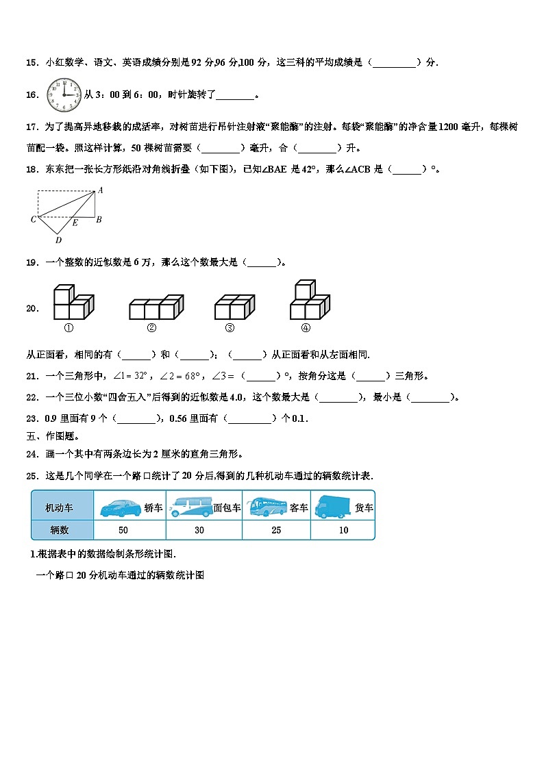 河南省商丘市虞城县2023年数学四年级第二学期期末达标检测模拟试题含解析第2页