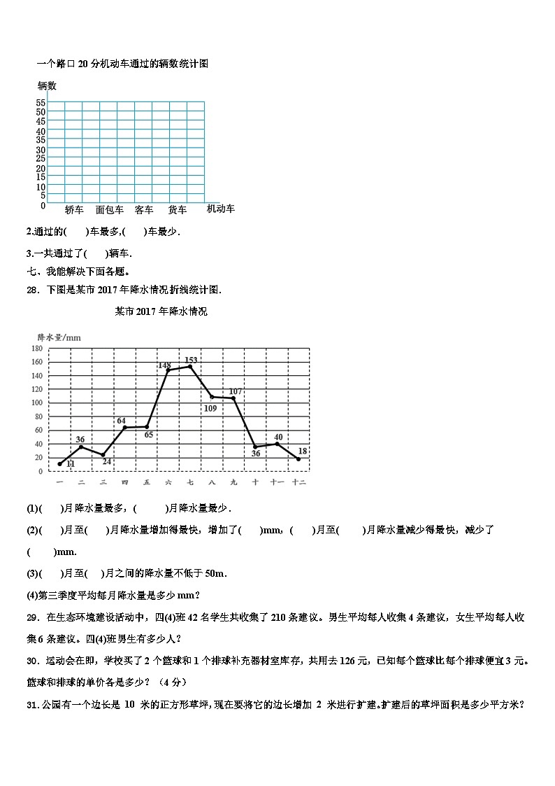 河南省项城市实验小学2022-2023学年四年级数学第二学期期末调研试题含解析03