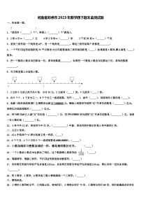 河南省郑州市2023年数学四下期末监测试题含解析