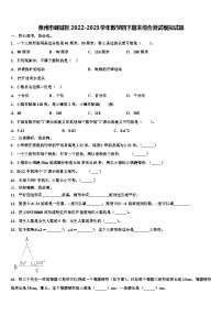 泉州市鲤城区2022-2023学年数学四下期末综合测试模拟试题含解析