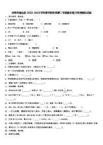 深圳市南山区2022-2023学年数学四年级第二学期期末复习检测模拟试题含解析