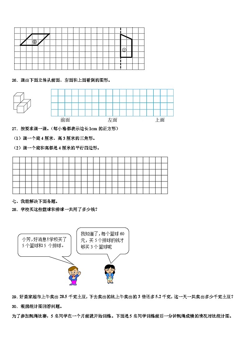 深泽县2022-2023学年数学四下期末复习检测试题含解析第3页