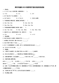 焦作市温县2023年数学四下期末质量检测试题含解析