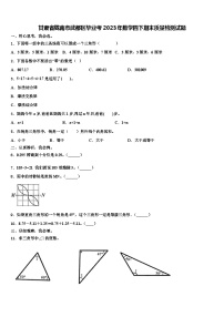 甘肃省陇南市武都区毕业考2023年数学四下期末质量检测试题含解析