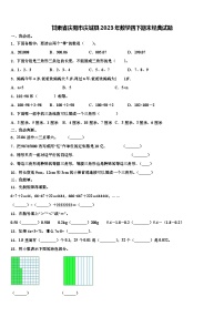 甘肃省庆阳市庆城县2023年数学四下期末经典试题含解析