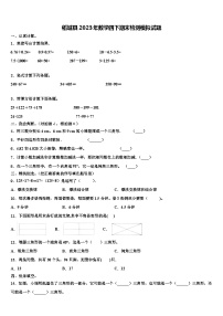 稻城县2023年数学四下期末检测模拟试题含解析