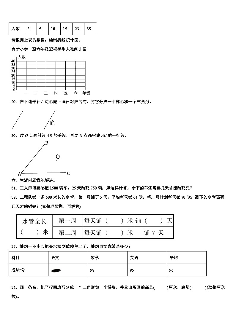 辽宁省抚顺市望花区2023年数学四年级第二学期期末监测试题含解析03
