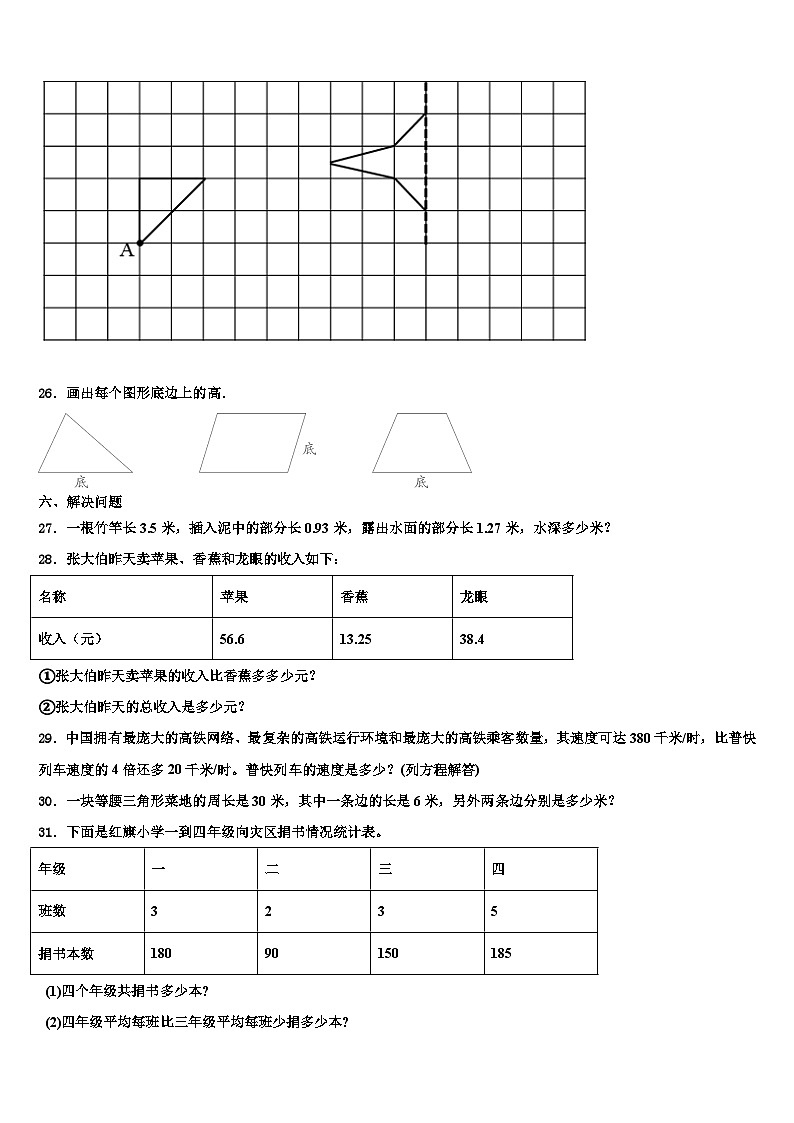 陕西省宝鸡市扶风县2022-2023学年四年级数学第二学期期末监测模拟试题含解析第3页