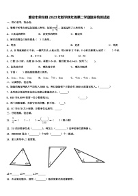 雅安市荥经县2023年数学四年级第二学期期末检测试题含解析