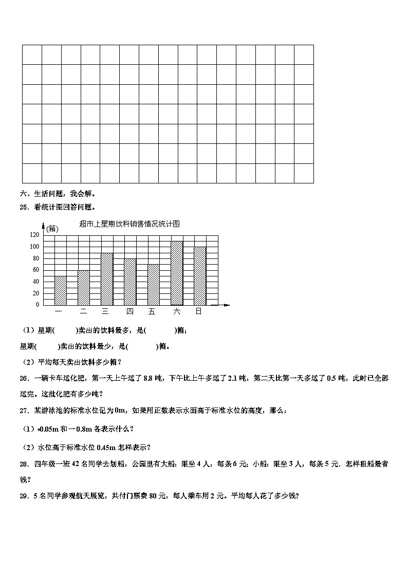 韶关市武江区2023年四年级数学第二学期期末考试试题含解析03