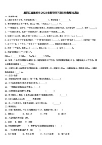 黑龙江省黑河市2023年数学四下期末经典模拟试题含解析