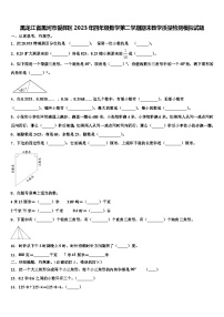 黑龙江省黑河市爱辉区2023年四年级数学第二学期期末教学质量检测模拟试题含解析