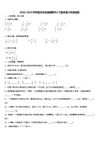 2022-2023学年临汾市翼城县数学六下期末复习检测试题含解析