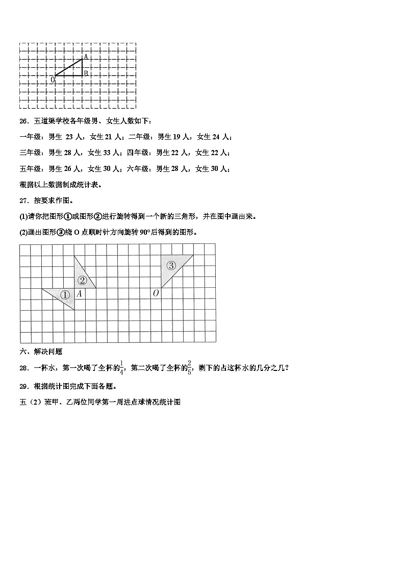 2022-2023学年上海金山区六年级数学第二学期期末教学质量检测试题含解析第3页