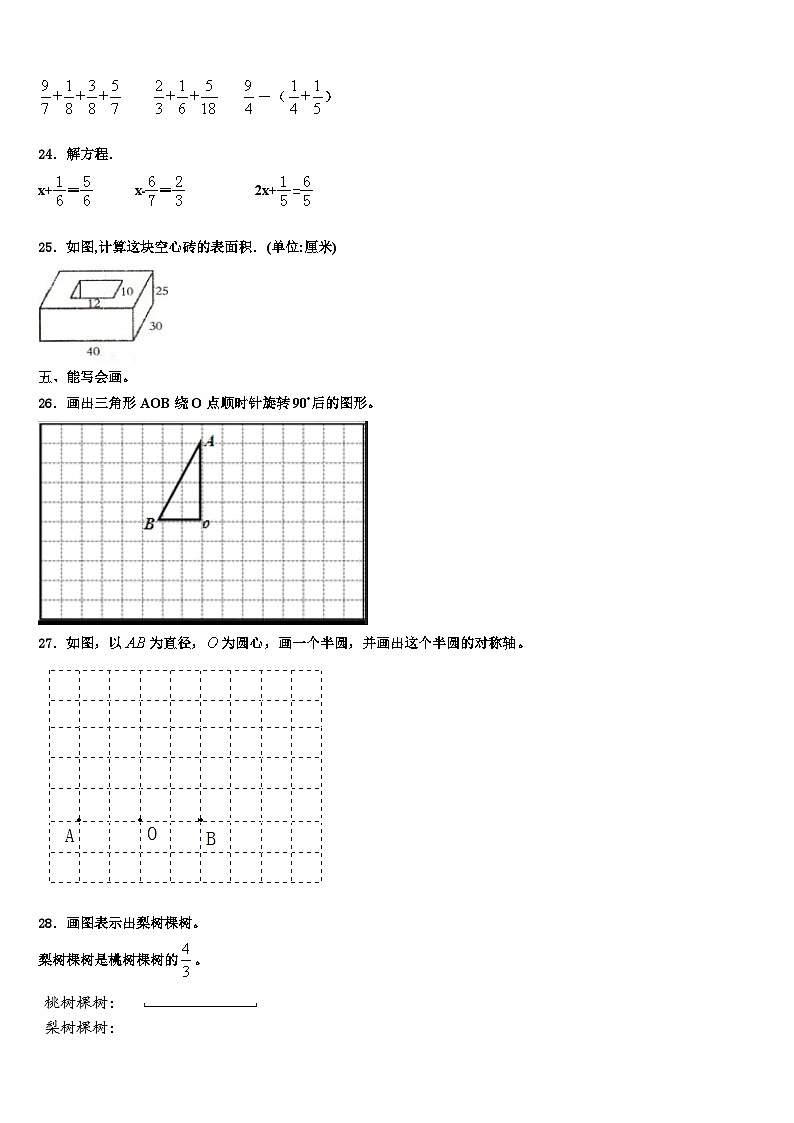 2022-2023学年云南省文山壮族苗族自治州麻栗坡县六年级数学第二学期期末教学质量检测试题含解析第3页