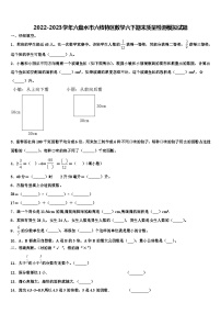 2022-2023学年六盘水市六枝特区数学六下期末质量检测模拟试题含解析