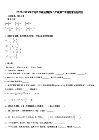 2022-2023学年内江市威远县数学六年级第二学期期末预测试题含解析