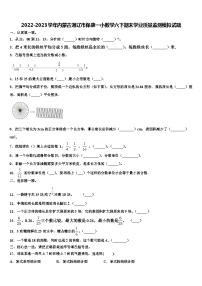 2022-2023学年内蒙古通辽市保康一小数学六下期末学业质量监测模拟试题含解析