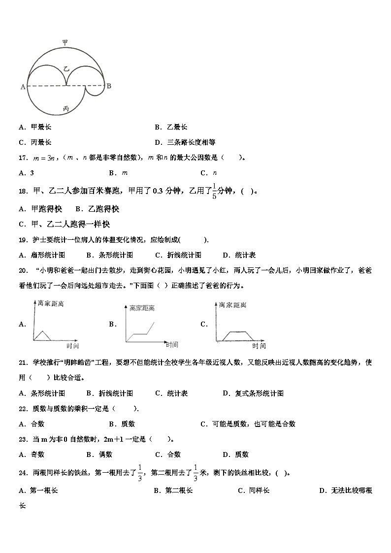 2022-2023学年云南省玉溪市华宁县六年级数学第二学期期末调研模拟试题含解析第3页