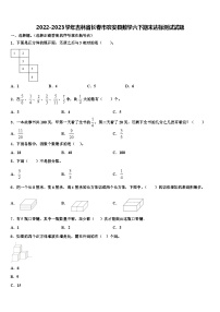 2022-2023学年吉林省长春市农安县数学六下期末达标测试试题含解析