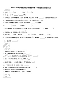 2022-2023学年南溪县六年级数学第二学期期末达标测试试题含解析