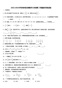 2022-2023学年和林格尔县数学六年级第二学期期末检测试题含解析